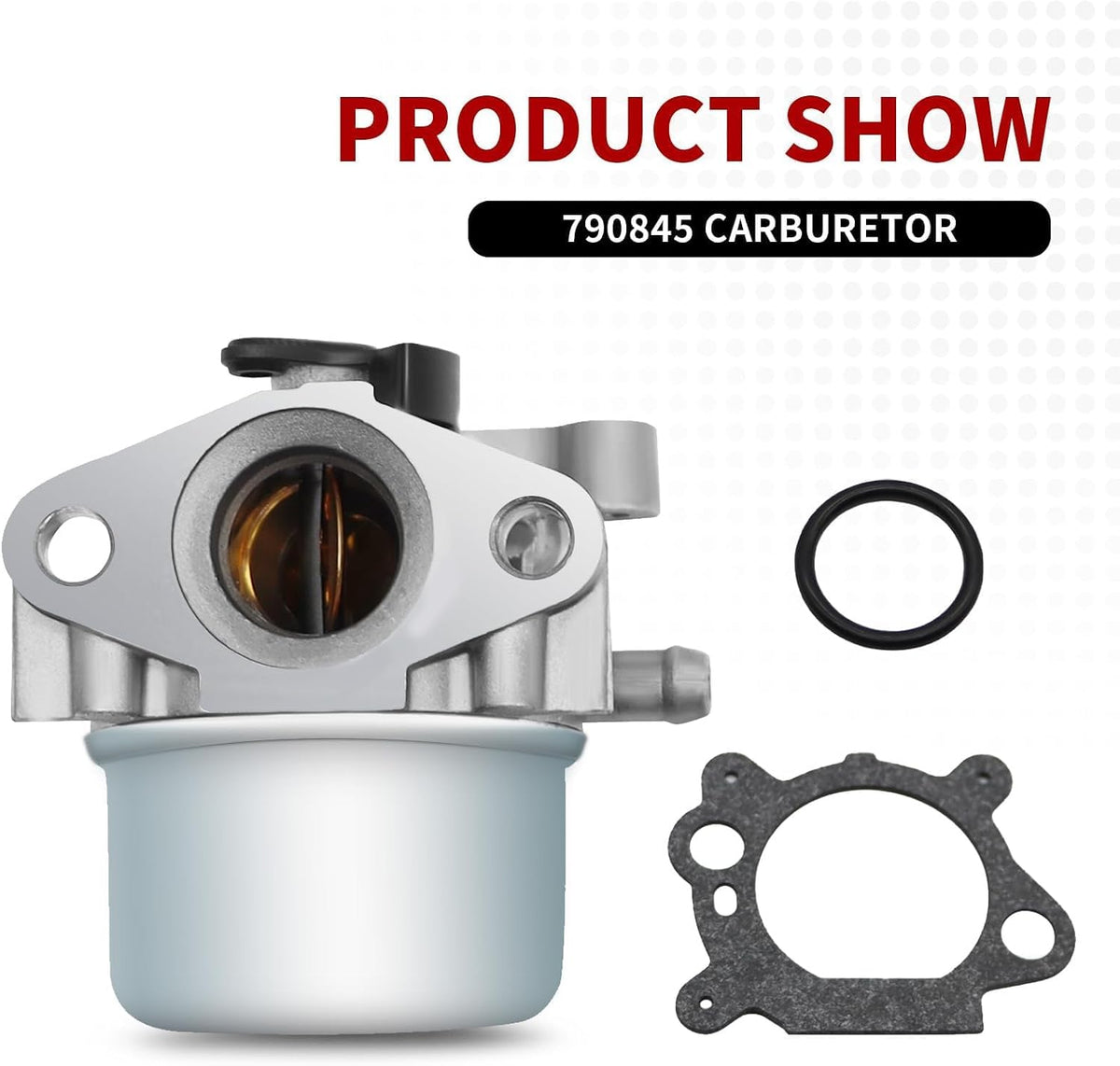 Carburetor with Gasket for Select 122000-Series Mower Engines
