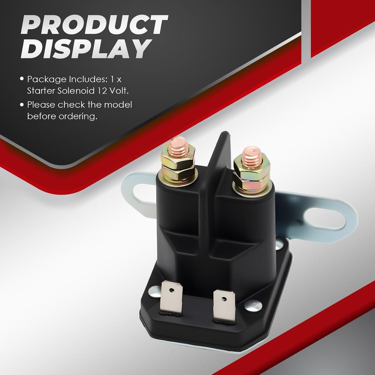 Four-Terminal Starter Solenoid for Select LTX and RZT Mowers
