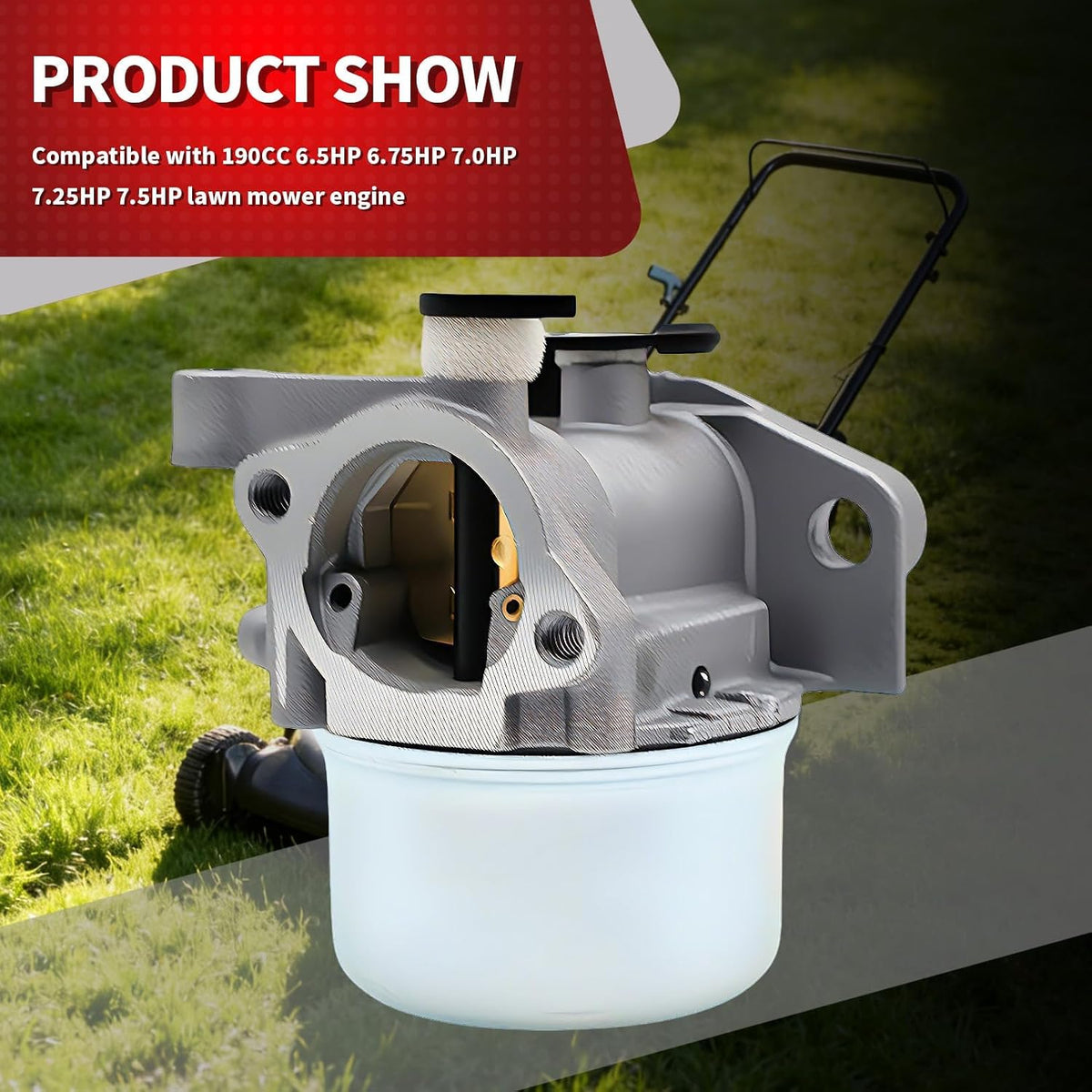 Carburetor Kit for Select 190cc Lawn Mower Engines