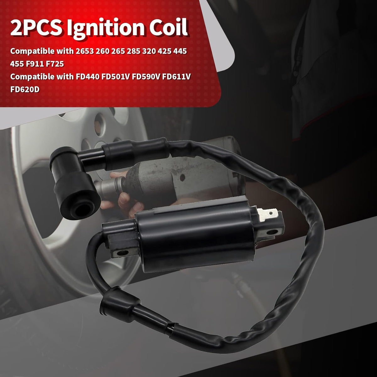 2-Pack Ignition Coils for Select GX345 Mowers and FD Engines