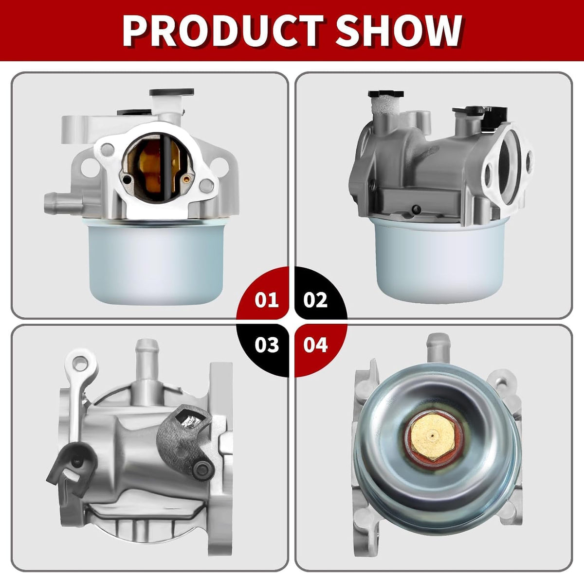 Carburetor with Gasket for Select 122000-Series Mower Engines
